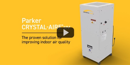 Watch the video to learn more about CRYSTAL-AIRE®uv air purifier from Parker